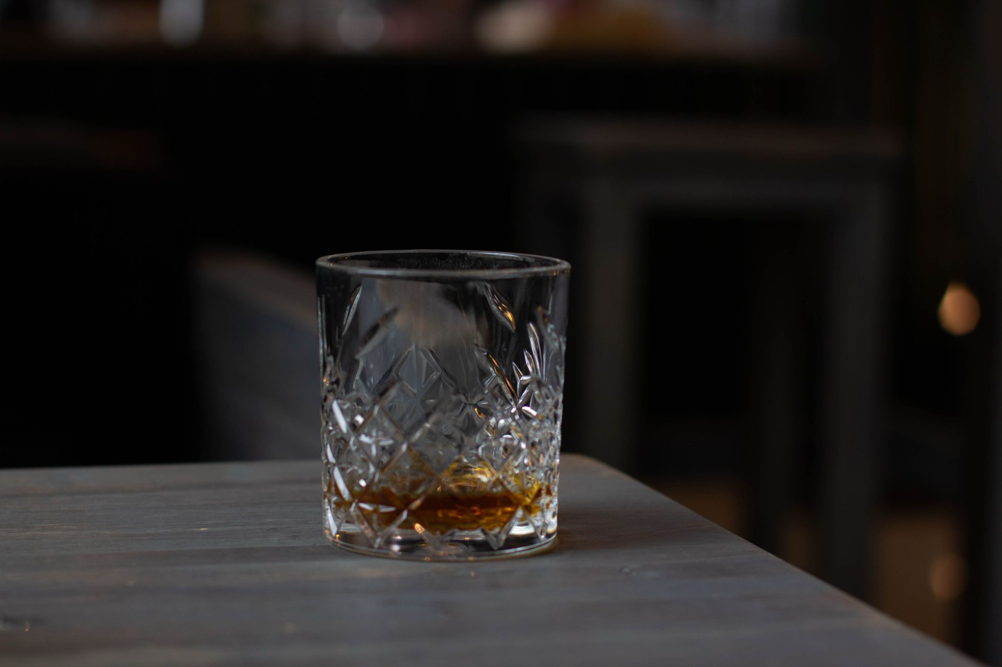 Cognac in a cut-crystal glass