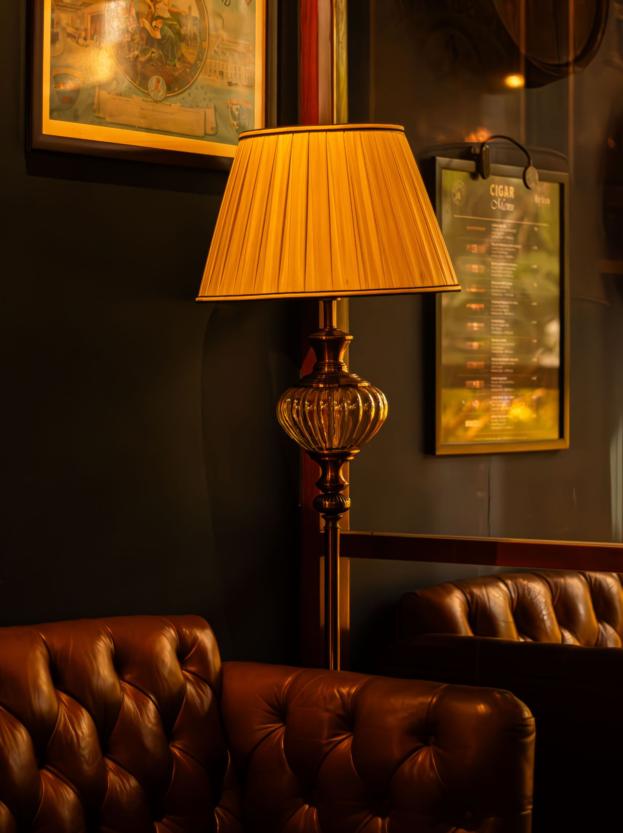 Warm lounge interior