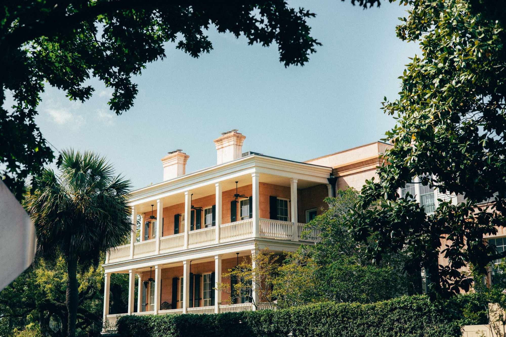 Historic Southern home with verandas